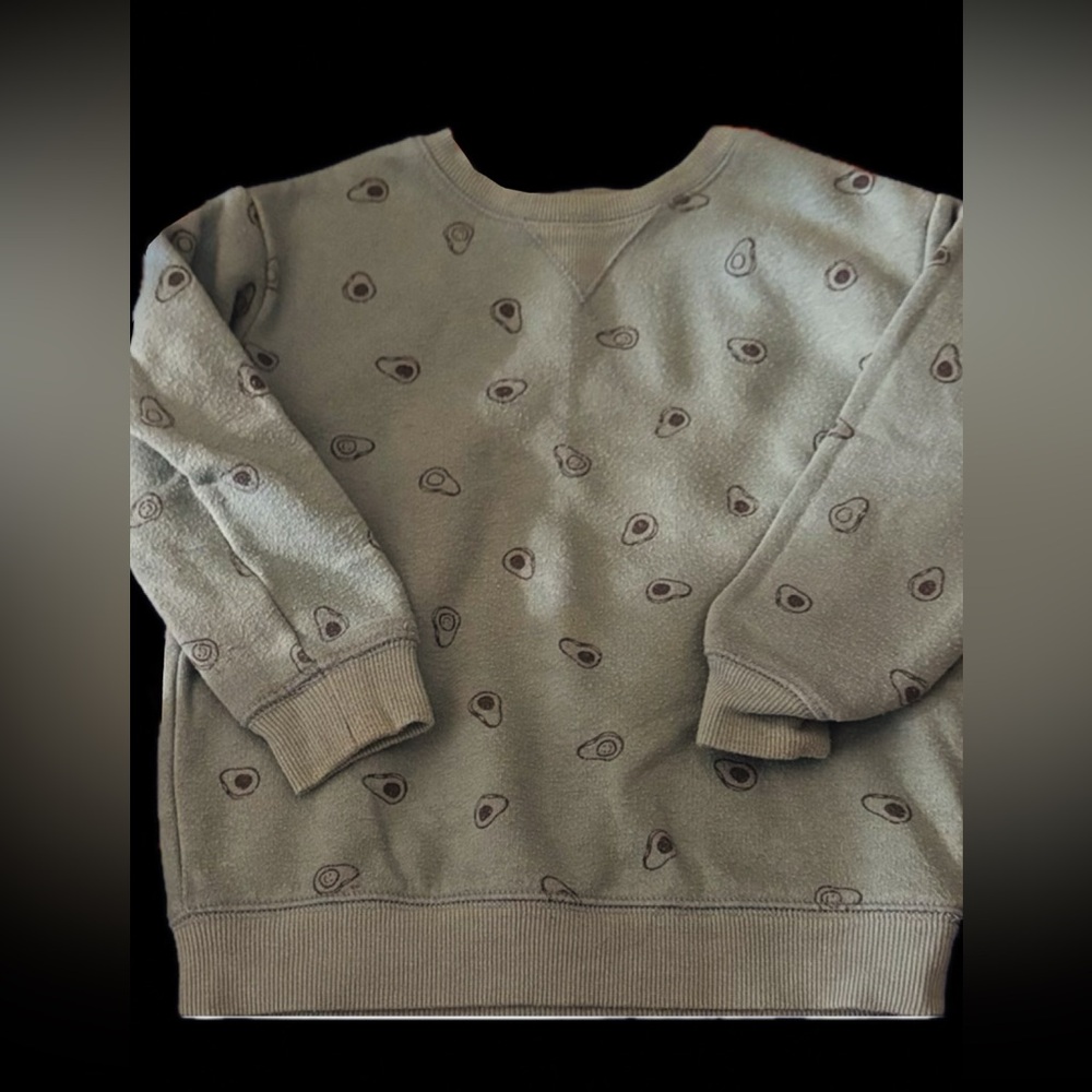 Jumping Beans Green Crewneck Sweater with Avocado Design